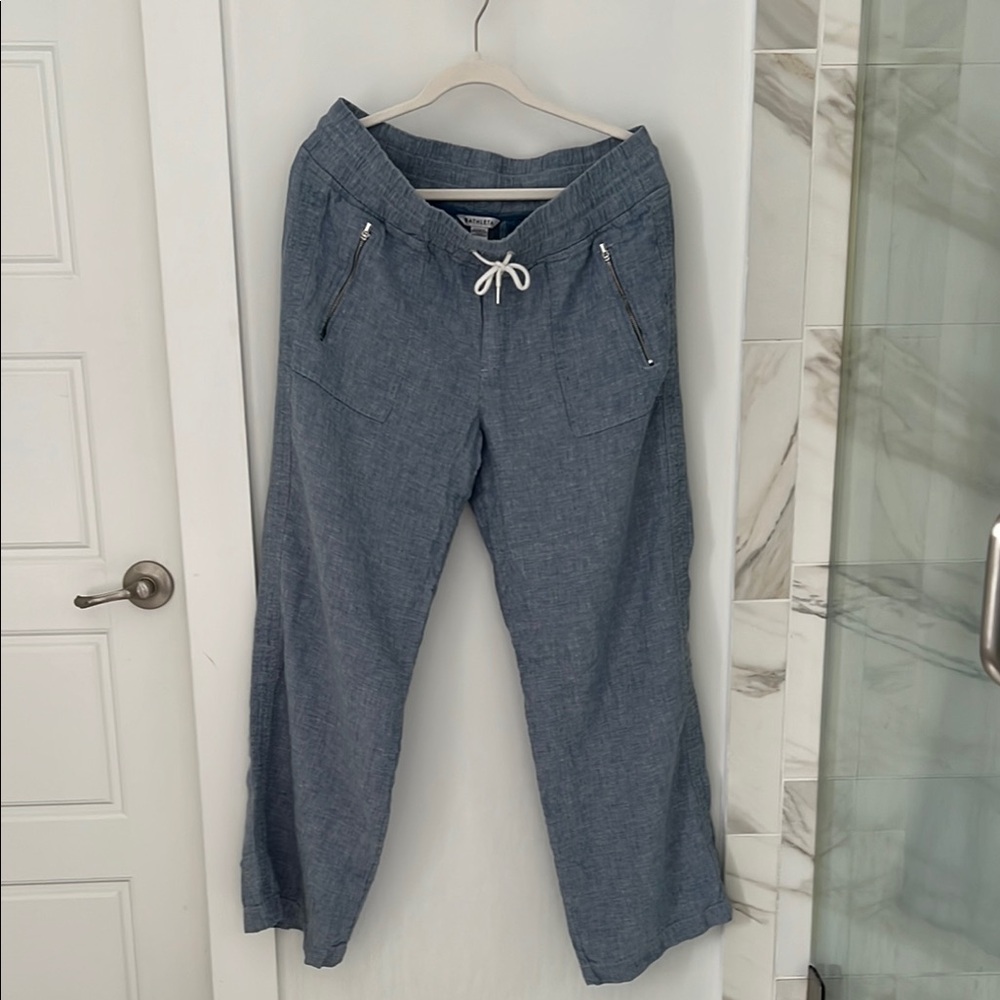 Athleta Retreat Linen High Rise Wide Leg Pants